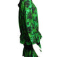 YVES SAINT LAURENT- 1980s Siik & Velvet Jacquard Dress, Size 6