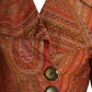 Victorian Paisley & Fur Bolero Jacket, Size 4