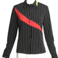 VERSUS VERSACE- 1990s Fabric Block L/S Blouse, Size 4