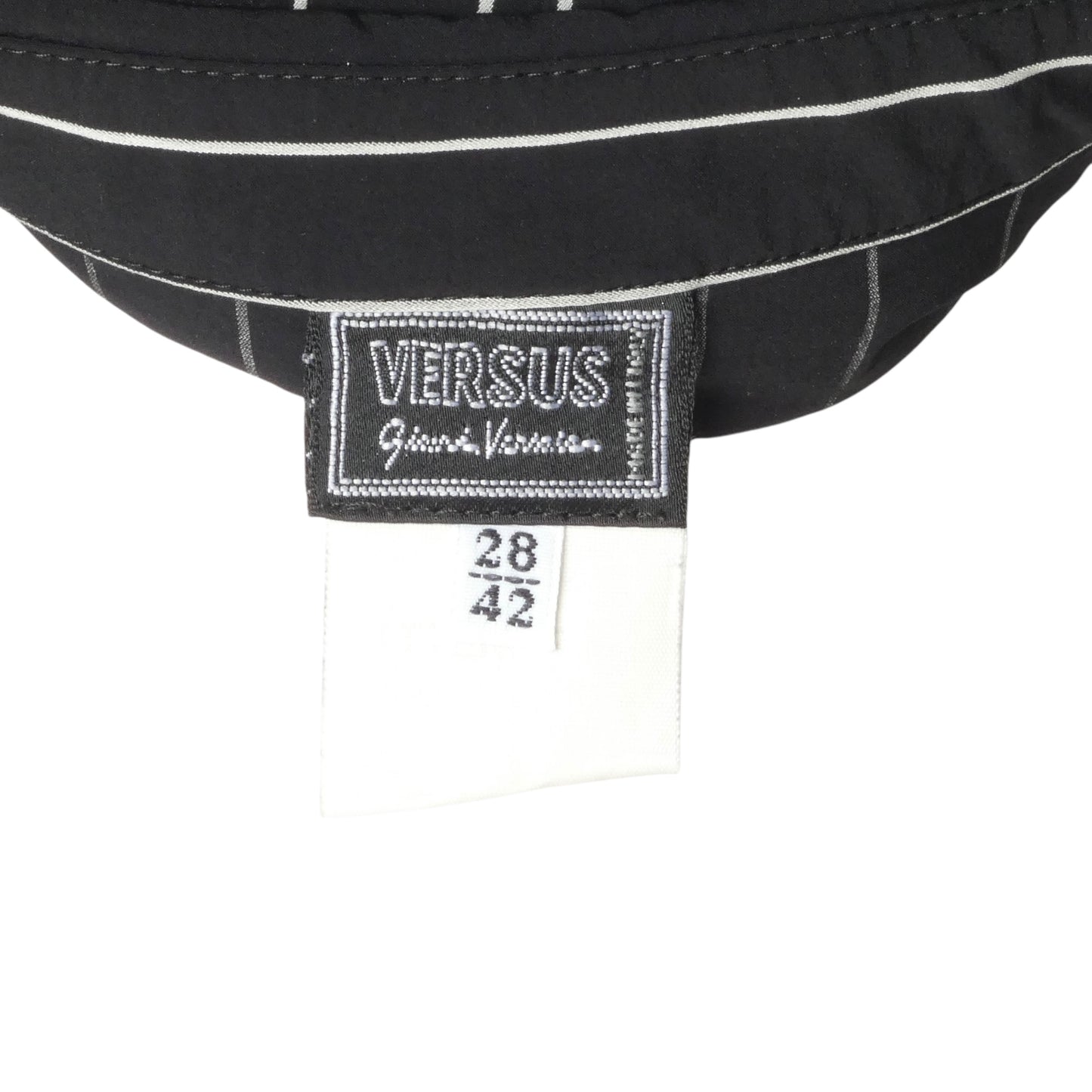 VERSUS VERSACE- 1990s Fabric Block L/S Blouse, Size 4