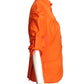 VERSACE- Orange Pleated Cotton Jacket, Size 6