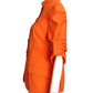 VERSACE- Orange Pleated Cotton Jacket, Size 6