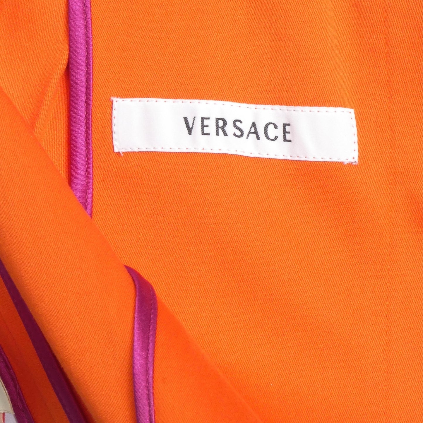 VERSACE- Orange Pleated Cotton Jacket, Size 6