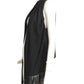 HERMES- 2008 Black Fringed Silk Knit Vest, Size 8