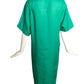 GIANNI VERSACE- 1985 Green Linen Dress, Size 6