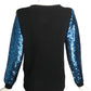 SAINT LAURENT- 1970s Sequin & Wool Sweater, Size 6