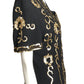 NORMA KAMALI- 1990s Black Sequin Crepe Jacket, Size 12
