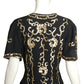 NORMA KAMALI- 1990s Black Sequin Crepe Jacket, Size 12