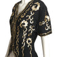 NORMA KAMALI- 1990s Black Sequin Crepe Jacket, Size 12