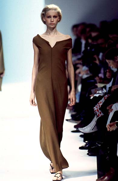 JIL SANDER- AS IS 1997 Sheer Wool Evening Gown, Size 6