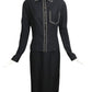 CHRISTIAN DIOR- 2000 2pc Navy Dress Ensemble, Size 6