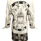 1980s Rayon Print Skirt Suit, Size 4