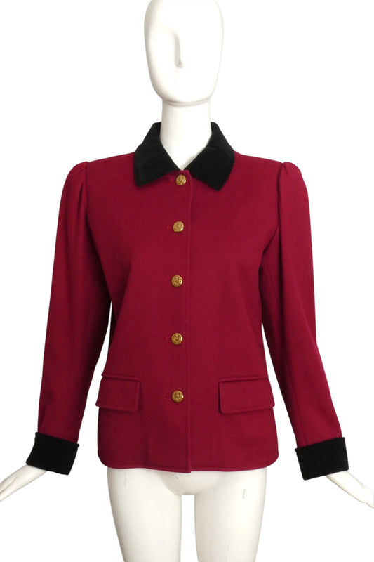 YVES SAINT LAURENT- 1980s Wool & Corduroy Jacket, Size 8