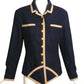 CHANEL BOUTIQUE- 1989 Navy Wool Basque Jacket, Size 4