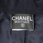 CHANEL BOUTIQUE- 1989 Navy Wool Basque Jacket, Size 4