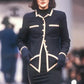 CHANEL BOUTIQUE- 1989 Navy Wool Basque Jacket, Size 4