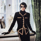 CHANEL BOUTIQUE- 1989 Navy Wool Basque Jacket, Size 4