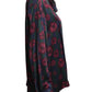 CHANEL- 1980s Floral Print Silk Blouse w/Bow, Size 12