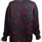 CHANEL- 1980s Floral Print Silk Blouse w/Bow, Size 12