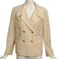 CHANEL- AS IS 1980s Ivory Double Breast Jacket, Size 8