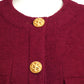 CHANEL BOUTIQUE- 1980s Burgundy Wool Skirt Suit, Size 8