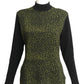 YVES SAINT LAURENT- 1990s Animal Print Wool Sweater, Size 10