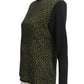 YVES SAINT LAURENT- 1990s Animal Print Wool Sweater, Size 10