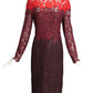 VALENTINO- Multi Color Lace Cocktail Dress, Size 10