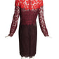 VALENTINO- Multi Color Lace Cocktail Dress, Size 10