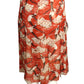CAROLINA HERRERA- Swim Print Silk Chiffon Skirt, Size 8