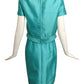 LILLI ANN- AS IS 1960s 3pc Blue Shantung Ensemble, Size 6
