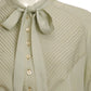 CHLOE- 1980s Dove Grey Silk Jacquard Dress, Size 10