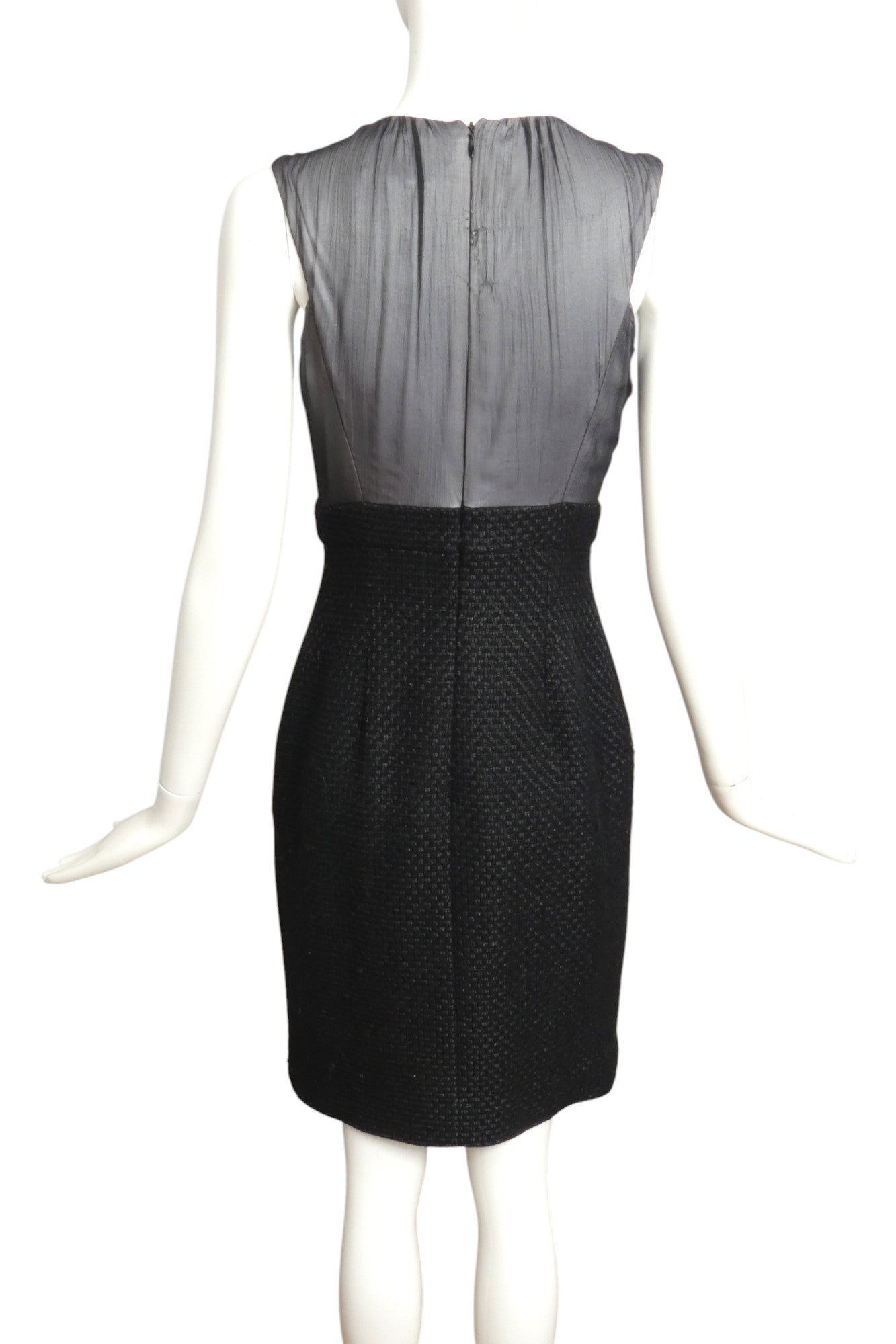 CHANEL- AS IS Chiffon & Tweed Shift Dress, Size 2