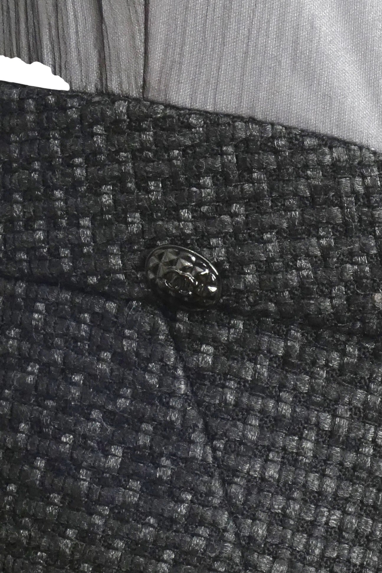 CHANEL- AS IS Chiffon & Tweed Shift Dress, Size 2