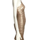 HERVE LEGER- NWT Metallic Gold Bandage Knit Mini Dress, Size XS