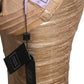 HERVE LEGER- NWT Metallic Gold Bandage Knit Mini Dress, Size XS