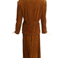 RALPH LAUREN PURPLE LABEL- 1990s Brown Suede Skirt Ensemble, Size 8
