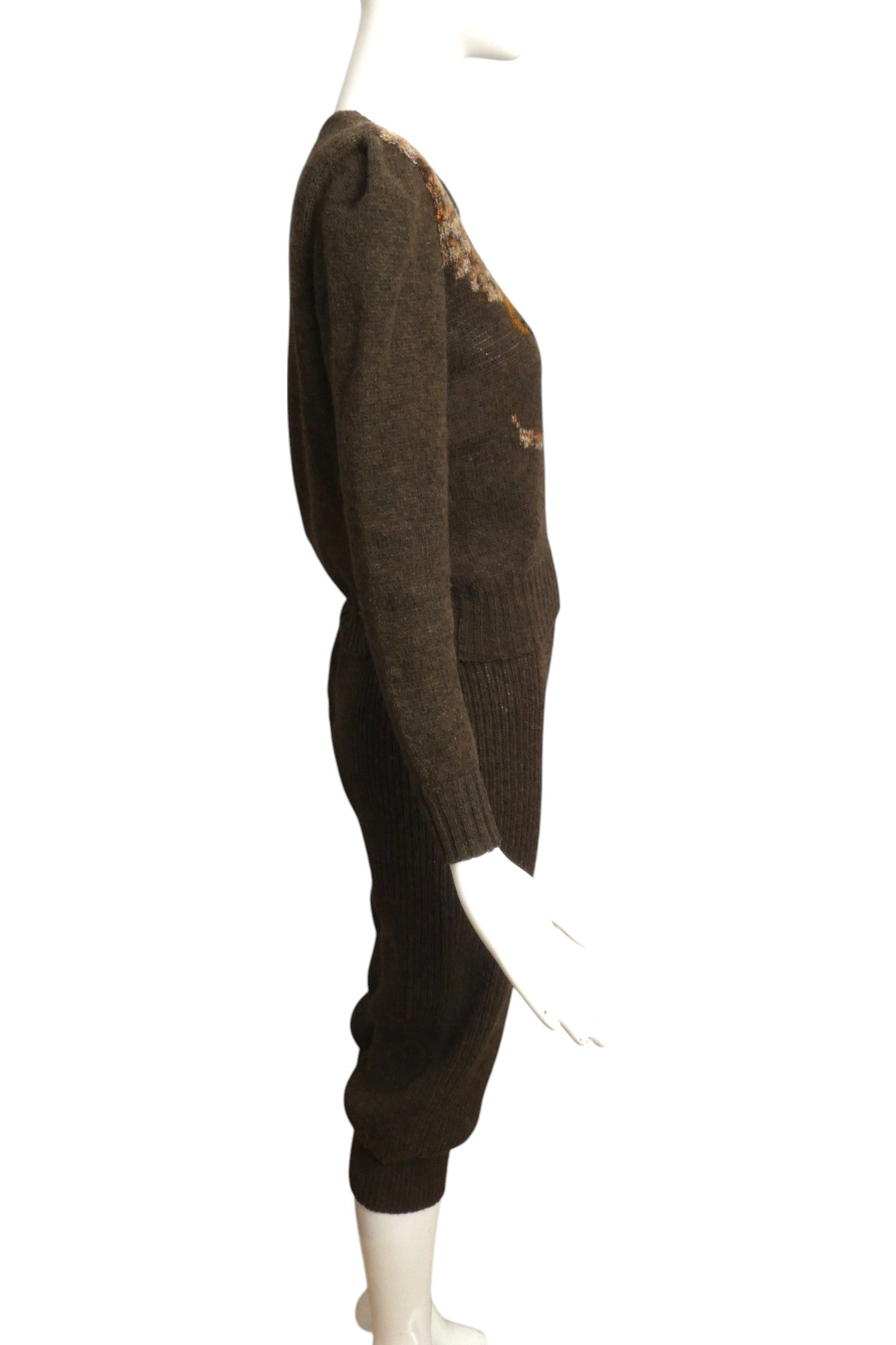 KRIZIA- 1980s Knit Sweater & Pant Ensemble, Size 6