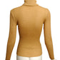 CHRISTIAN DIOR- 1960s Metallic Gold Knit Turtleneck Sweater, Size 2