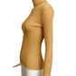 CHRISTIAN DIOR- 1960s Metallic Gold Knit Turtleneck Sweater, Size 2