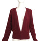 YVES SAINT LAURENT- 1980s Burgundy Knit Cardigan, Size 6