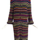 MISSONI- 1970s Wool Striped Coat, Size 10
