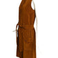 EMANUEL UNGARO- 1960s Brown Faux Suede Dress, Size 4