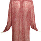 CHRISTIAN DIOR- Red Printed Silk Blouse, Size 8