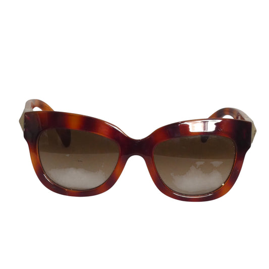 VALENTINO- Brown Roman Stud Sunglasses