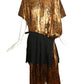 JUNYA WATANABE- 2022 Metallic Lamé & Cotton Pleat Dress, Size Small