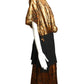 JUNYA WATANABE- 2022 Metallic Lamé & Cotton Pleat Dress, Size Small