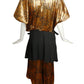 JUNYA WATANABE- 2022 Metallic Lamé & Cotton Pleat Dress, Size Small
