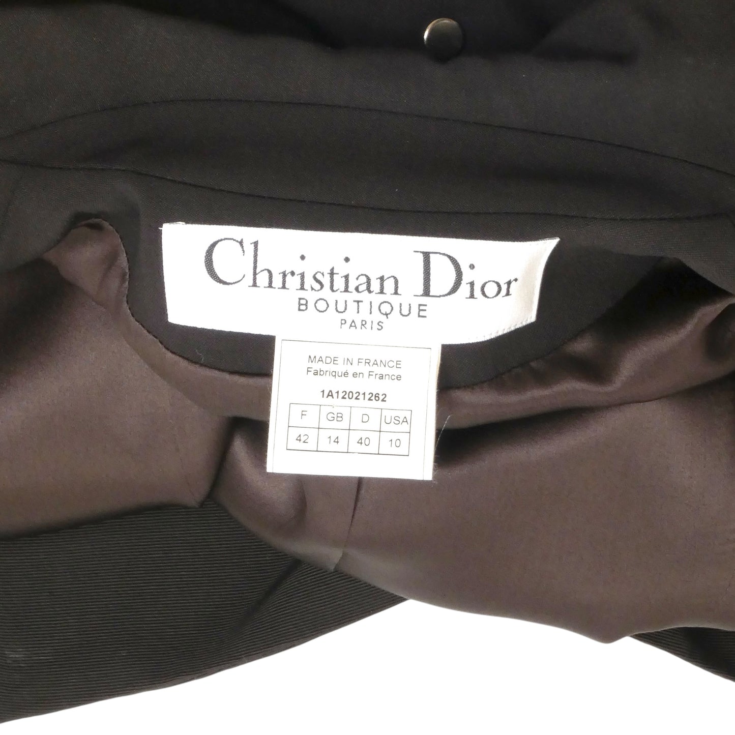 CHRISTIAN DIOR- 2001 Brown Wool Pant Suit, Size 8