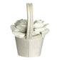LULU GUINNESS- Blue Straw Rose Basket Purse